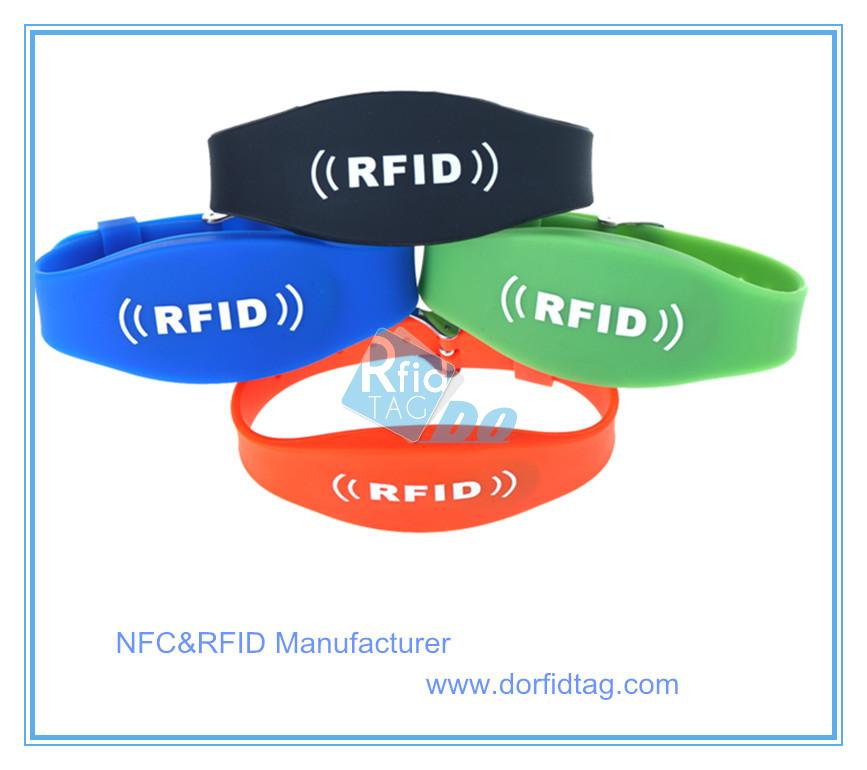 13.56mhz MIFARE Classic 1K gym passive rfid silicone wristband bracelet